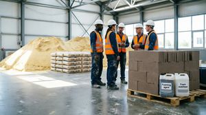 DIY foam concrete block manufacturing